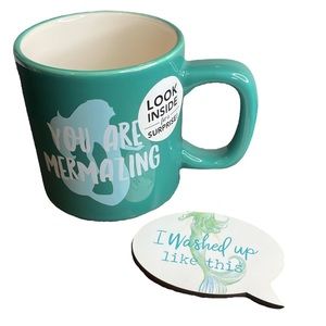 Mermazing Teal Coffee Mug & Mermaid Magnet Bundle / Gift Set